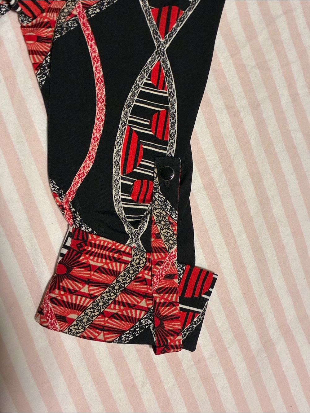 Cocomo Black & Red Geometric Long Sleeve Tee - Picture 3 of 6